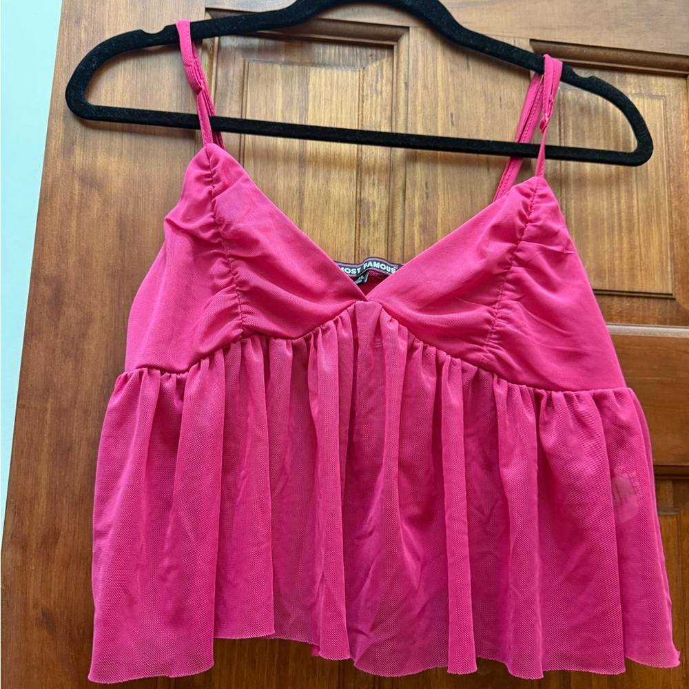 Almost Famous Fuchsia Sleeveless Top